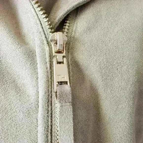 TOMMY HILFIGER faux suede moto jacket size medium - Picture 3 of 10